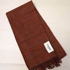 Corridor Lambswool Scarf: Clay Check